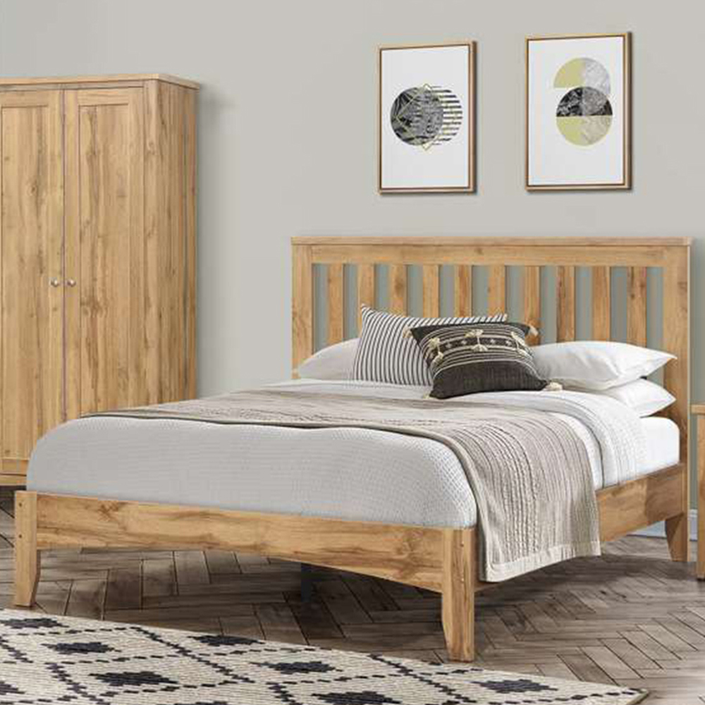 Hampstead Double Wooden Bed Frame Image 1