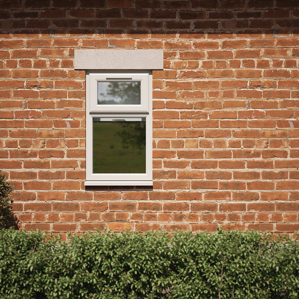 Crystal Agate and White Top Hung Over Fixed Light Obscure Double Glazed Window 610 x 1040mm Image 5