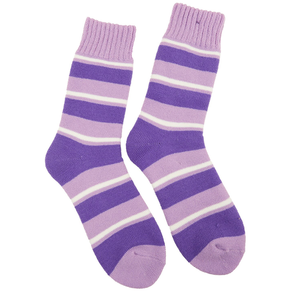 Ladies Assorted Thermal Pattern Socks Size 4-6 - Multicolour Image 10