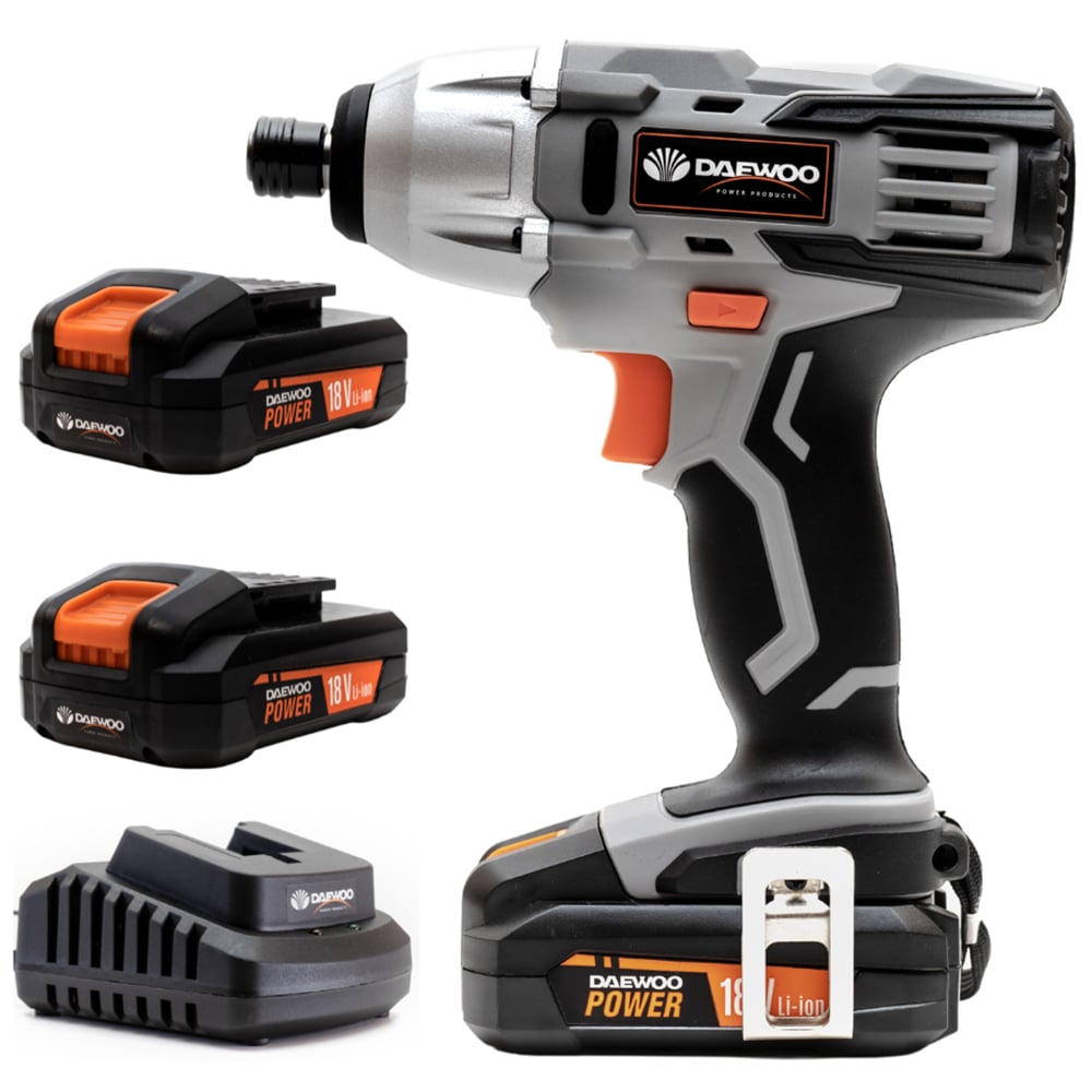 Daewoo U-Force 18V 2 x 2Ah Lithium-Ion Impact Drill Driver with Battery Charger Image 1