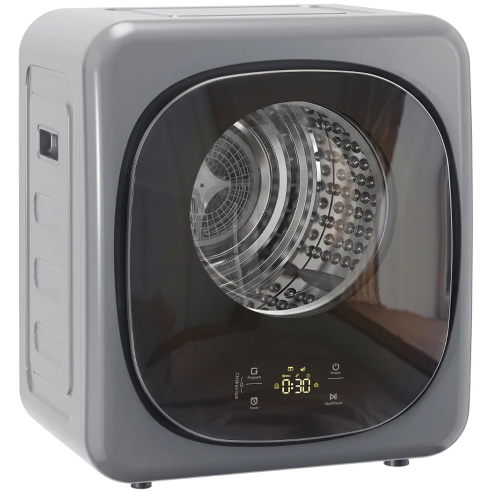 HOMCOM Silver Compact Tumble Dryer with 5 Modes 4kg Image 1