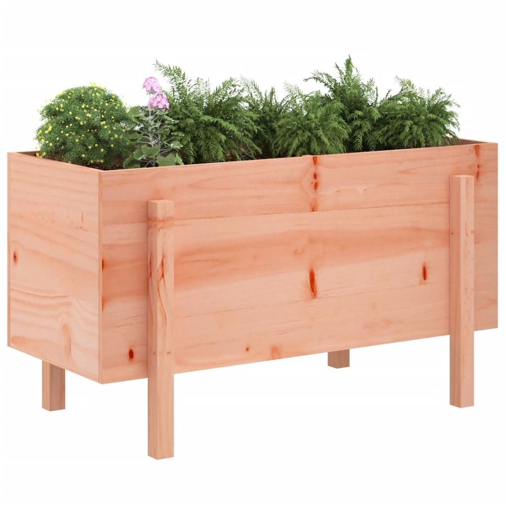 vidaXL Natural Solid Douglas Wood Raised Garden Bed 57 x 101 x 50cm Image 2