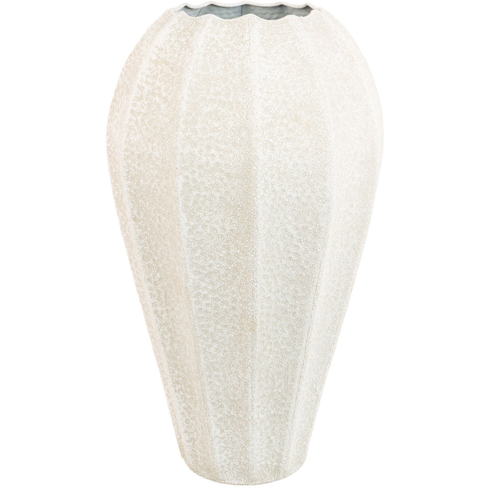 Lottie Tall Metal Vase White Image 5