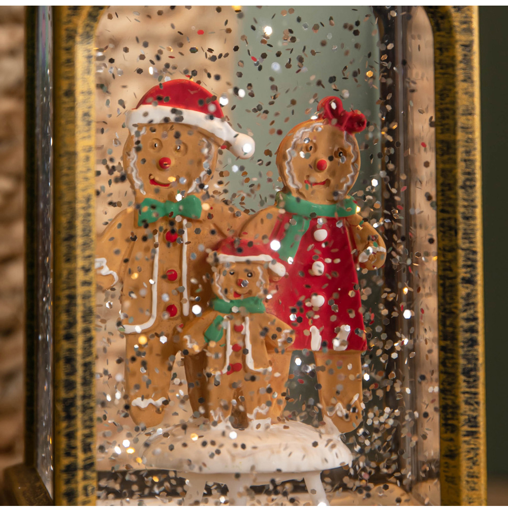 Samuel Alexander Warm White LED Gingerbread Family Water Spinner Christmas Decoration 21cm Image 4