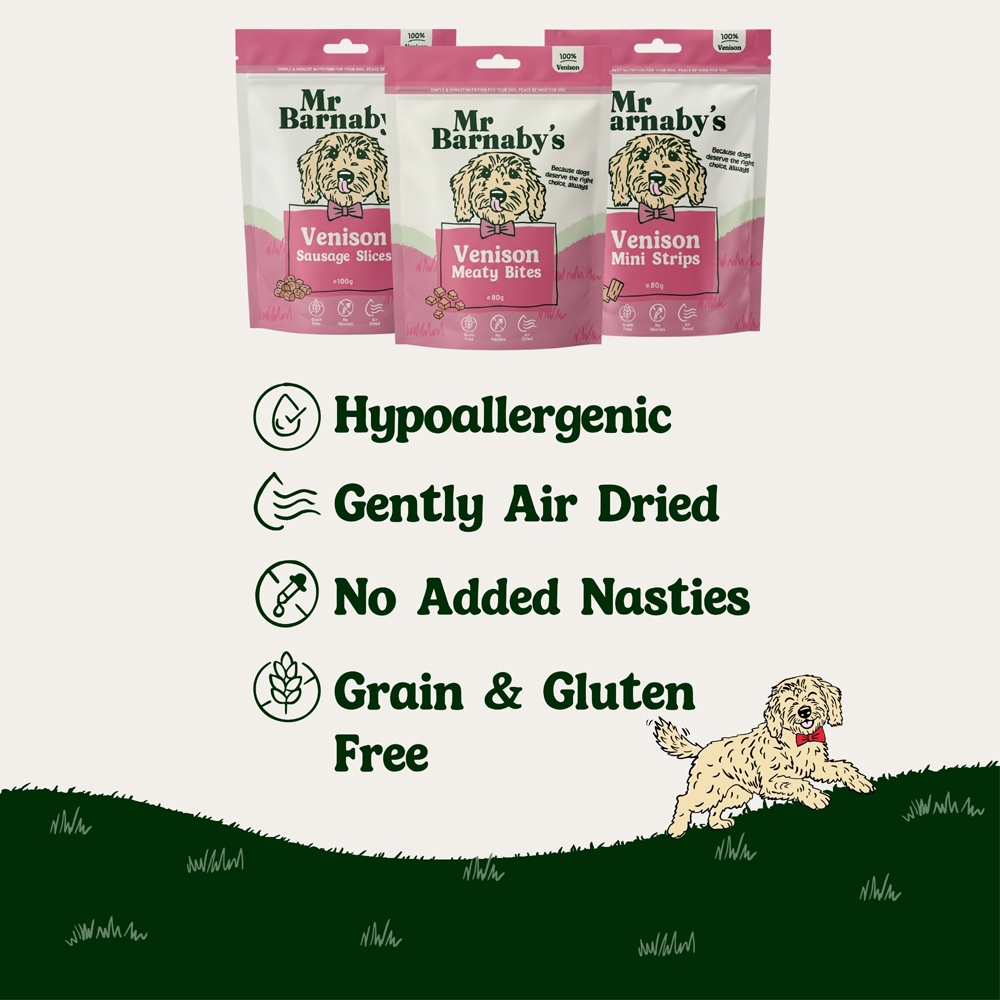 Mr Barnaby's Venison Dog Treat Bundle 80g 3 Pack Image 5