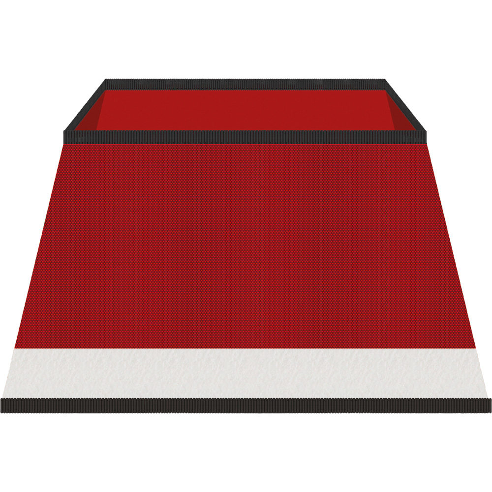 St Helens Red Christmas Tree Skirt with White Trim Image 1
