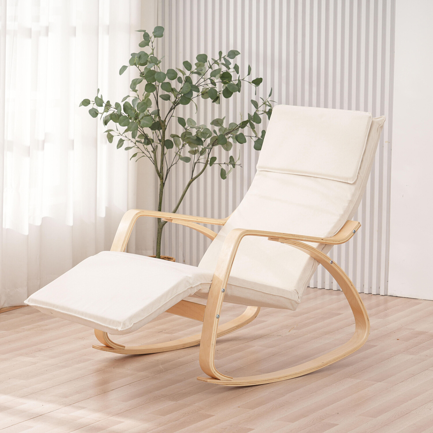 Enzo White Rocking Chair Image 5