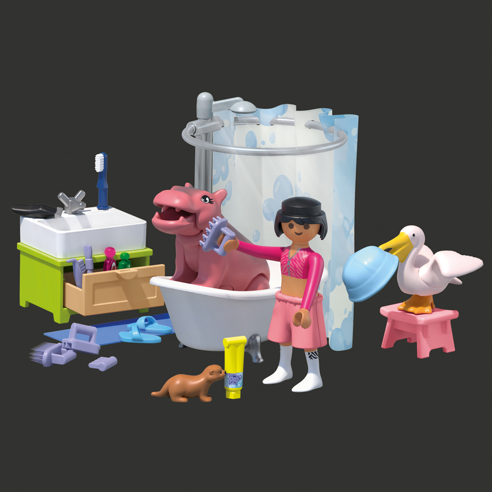 Playmobil Fun Animal Bathtime Playset Image 4