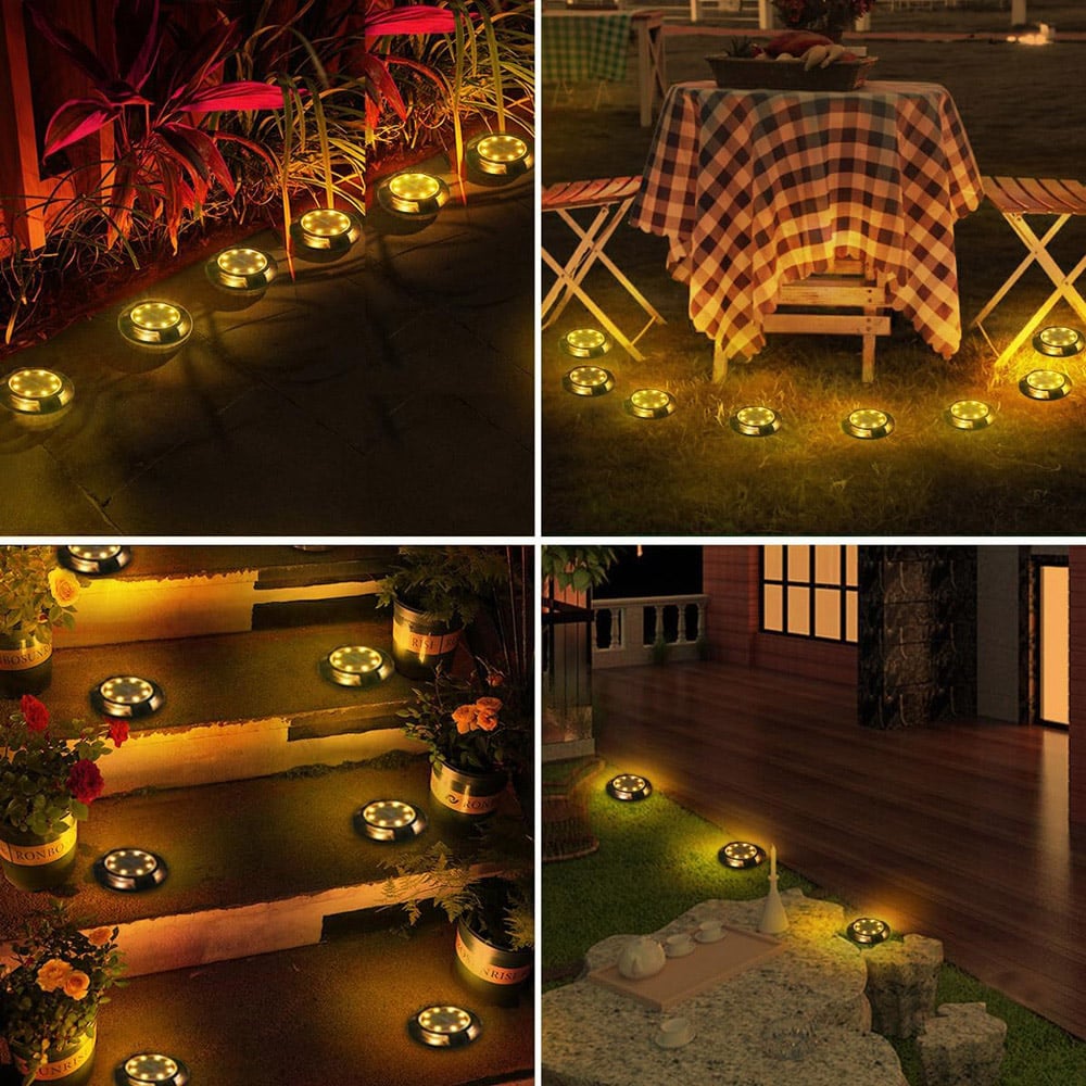 ExtraStar 4 Pack 3000K Solar Outdoor Garden Spotlight Image 2