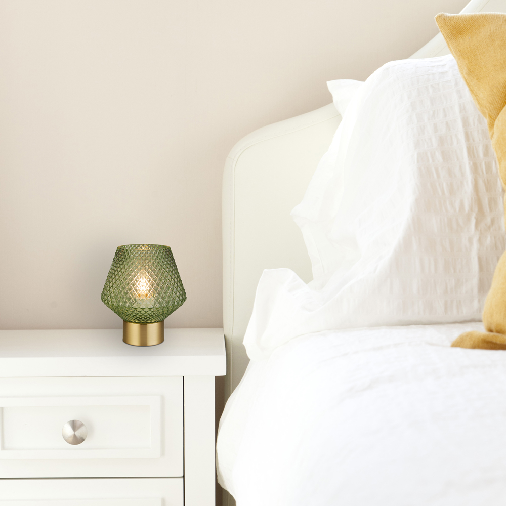 Lighting Collection Bach Green Table Lamp Image 2