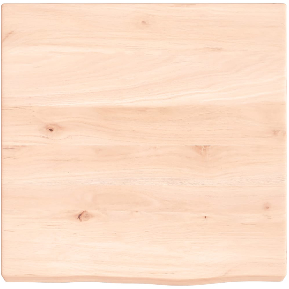 vidaXL 40cm Natural Untreated Solid Oak Wood Floating Wall Shelf Image 3