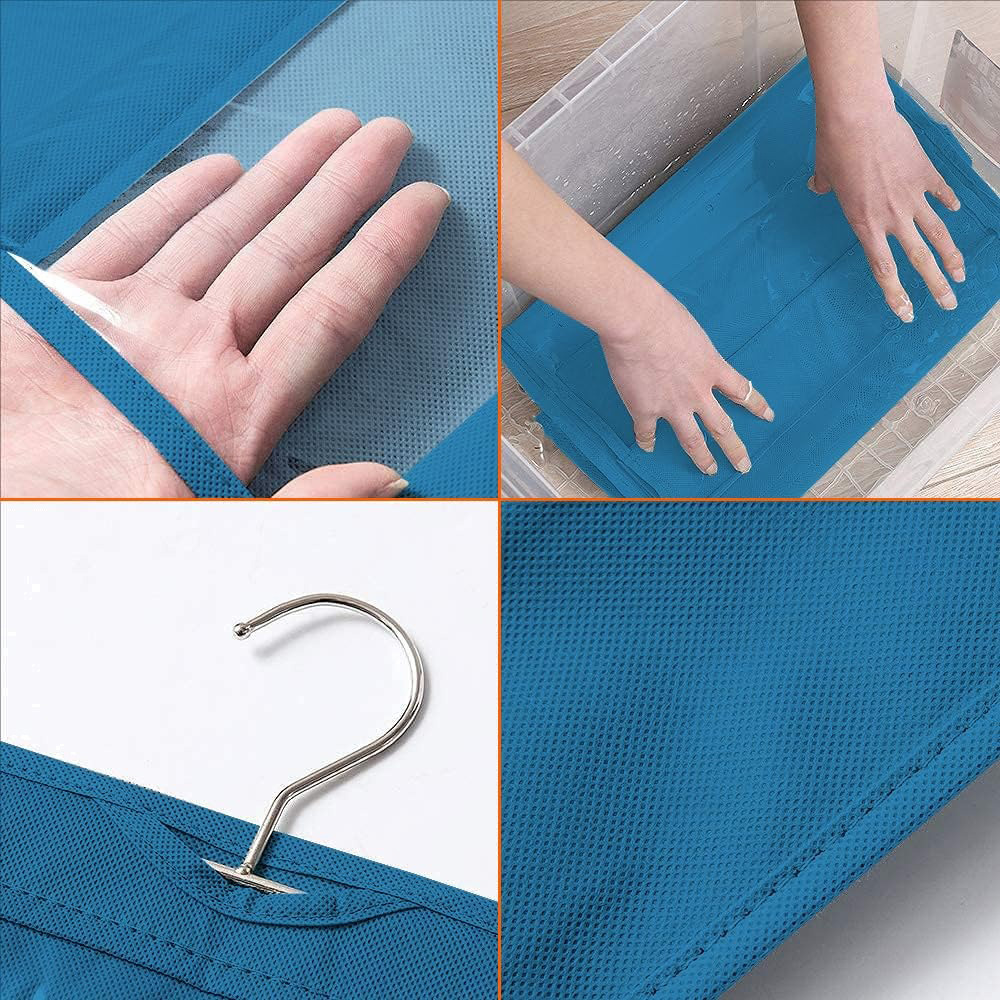 ATEK 6 Pocket Blue Hanging Handbag Organiser Image 3