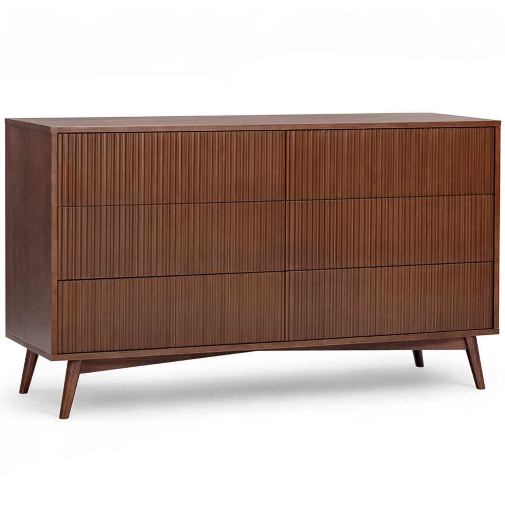 Teamson Home Tremolo 6 Drawer Walnut Dresser Image 2