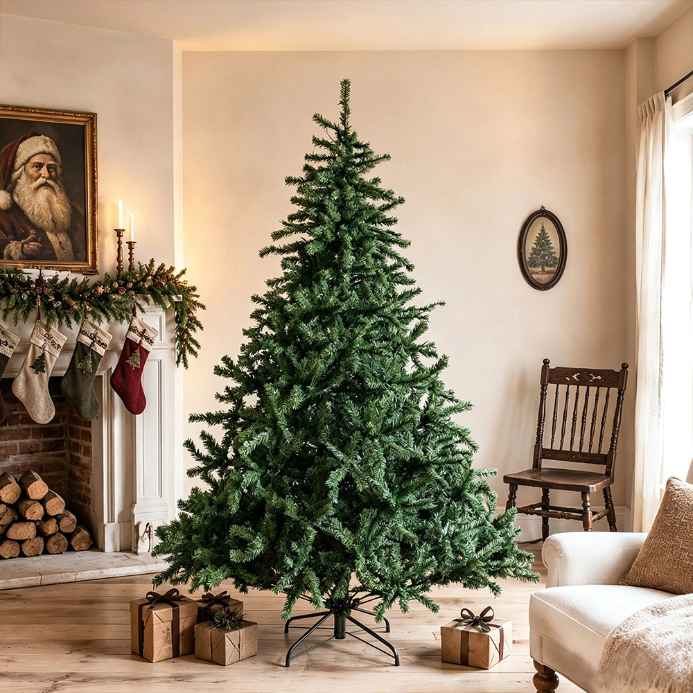 Abrihome Green Artificial Christmas Tree with 1132 Tips 7ft Image 2