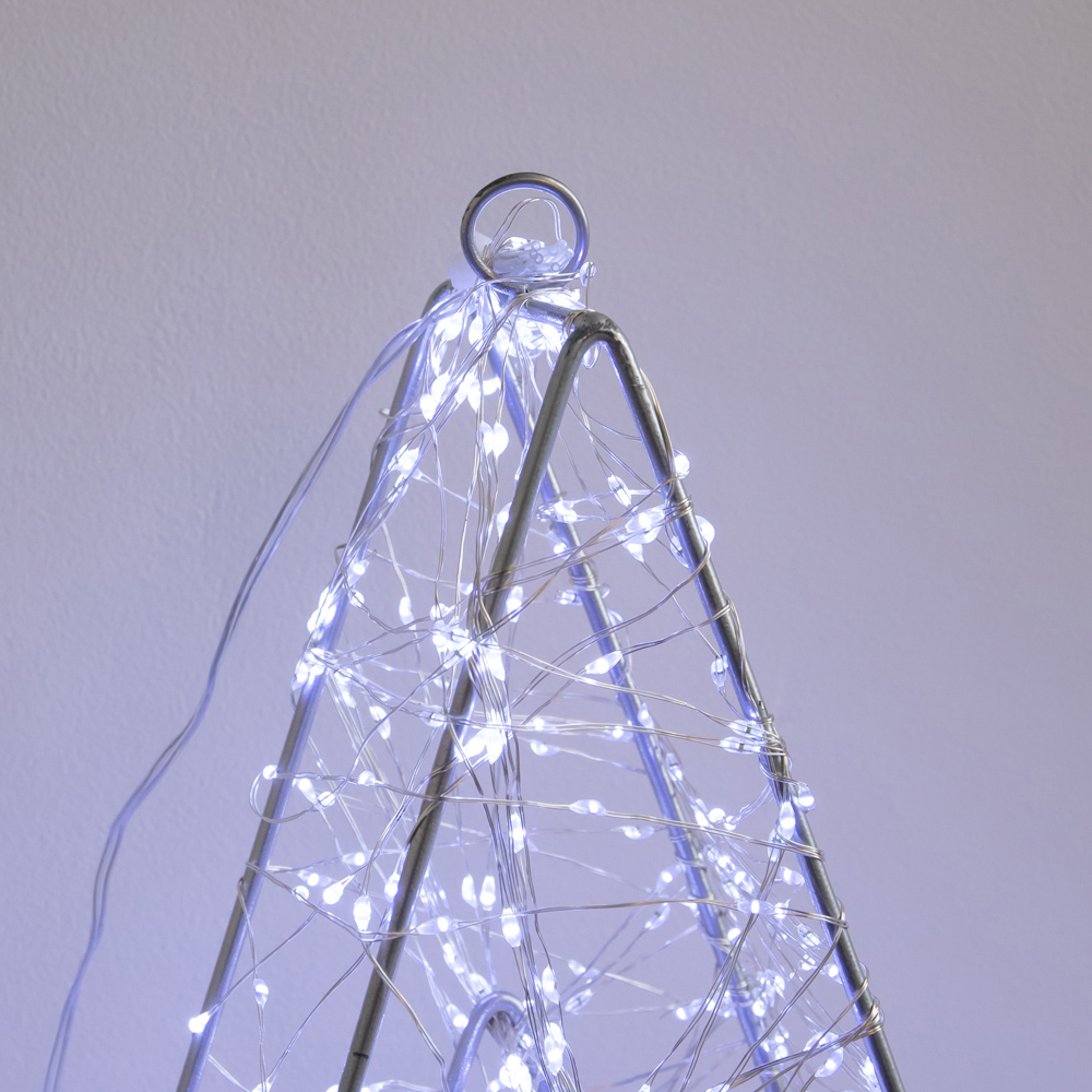 Samuel Alexander 1800 Cool White LED Light-Up Silver Christmas Galaxy Star 58cm Image 2