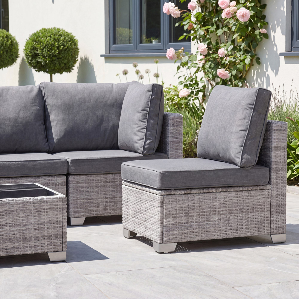 Artemis Home Saviano 6 Seater Grey Rattan Modular Conversation Set Image 2