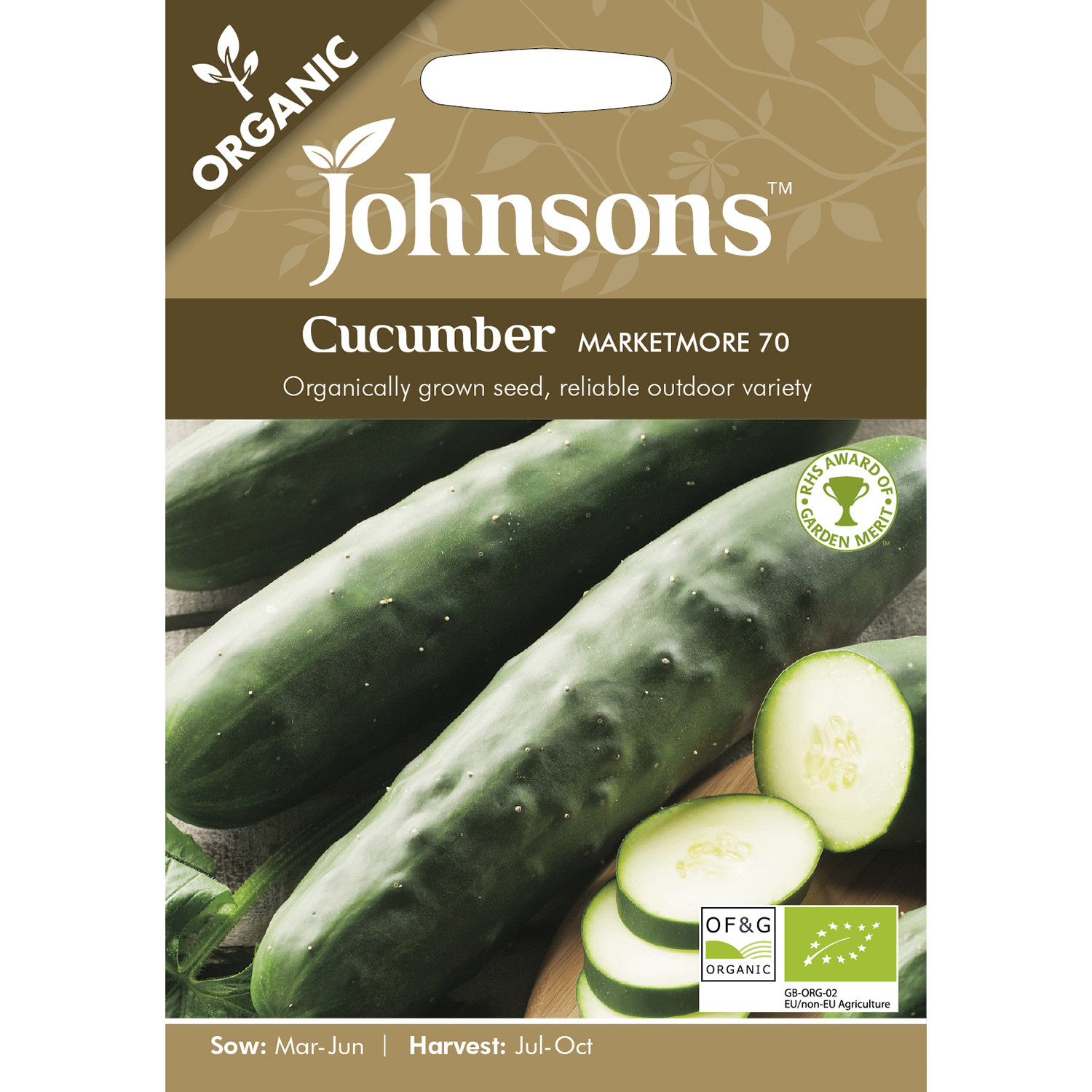 Johnsons Organic Marketmore 70 Cucumber Seeds Image 2