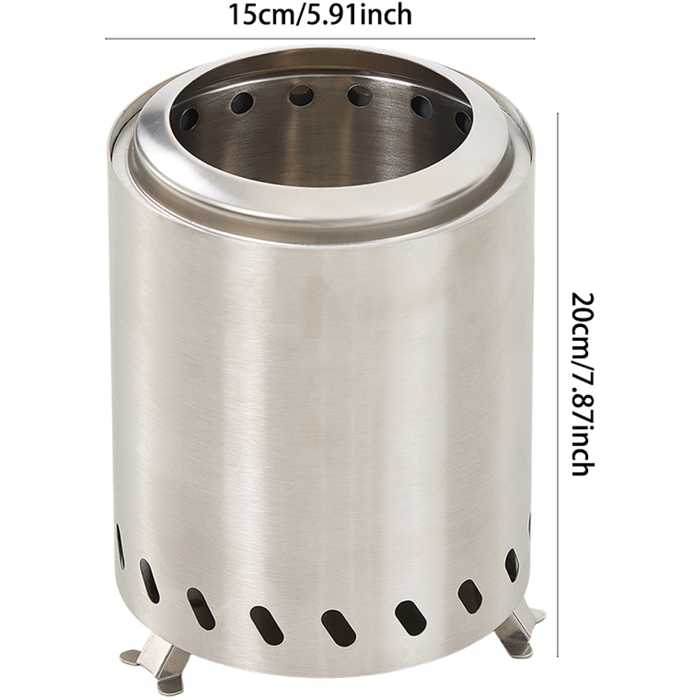 Living and Home Stainless Steel Portable Tabletop Fire Pit Image 8