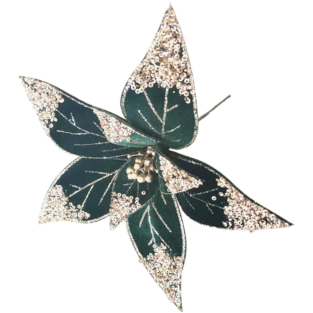 Emerald and Gold Poinsettia Image 1