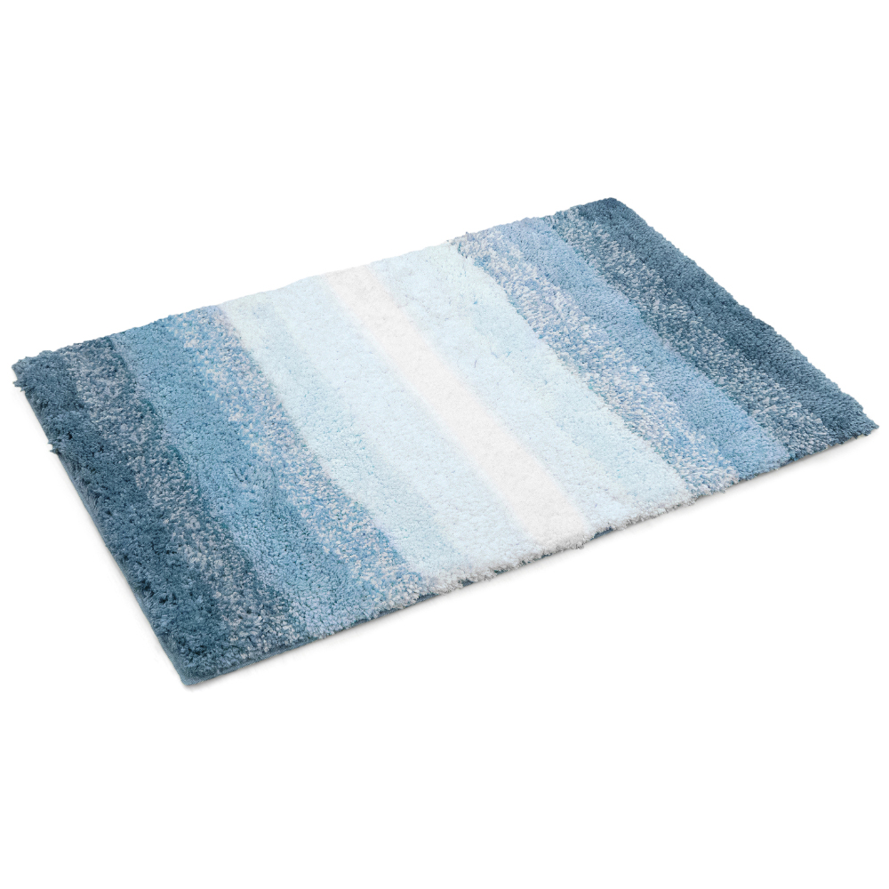 Mayfair Superstripe Blue Bath Mat Set Image 4