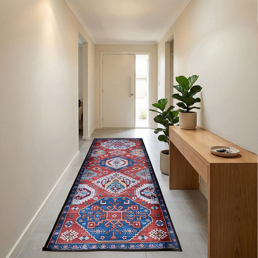 Living and Home Bohemian Eclectic Geometric Non-Slip Runner Rug 240 x 60cm Image 7