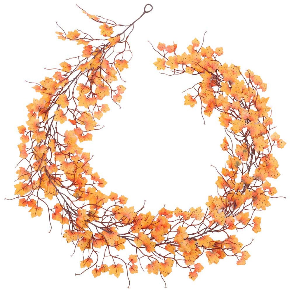 Living and Home Garland with Maple Leaves 200cm Image 1