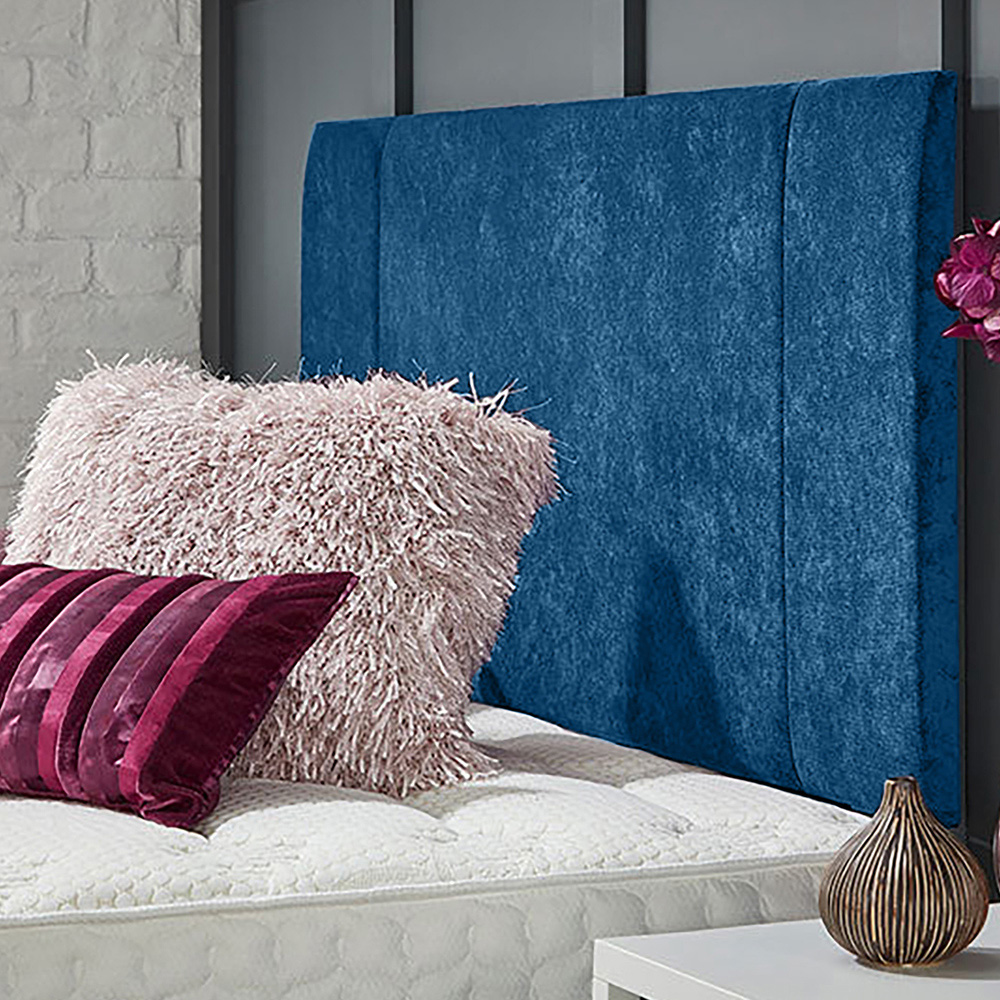 Eleganza Home Charles Double Blue Naples Strutted Headboard Image 1