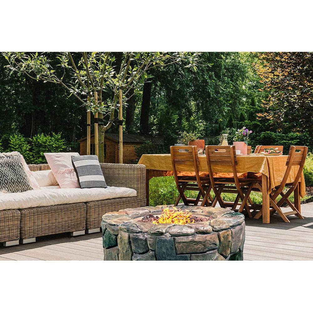 Centurion Supports Fireology Kaluya Bronze Eco Stone Finish 40000 BTU Gas Fire Pit Image 8