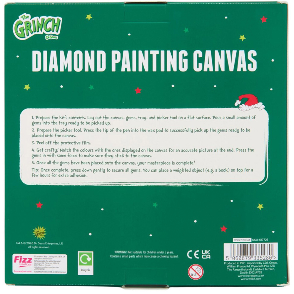 Grinch Diamond Painting Canvas Kit Image 2