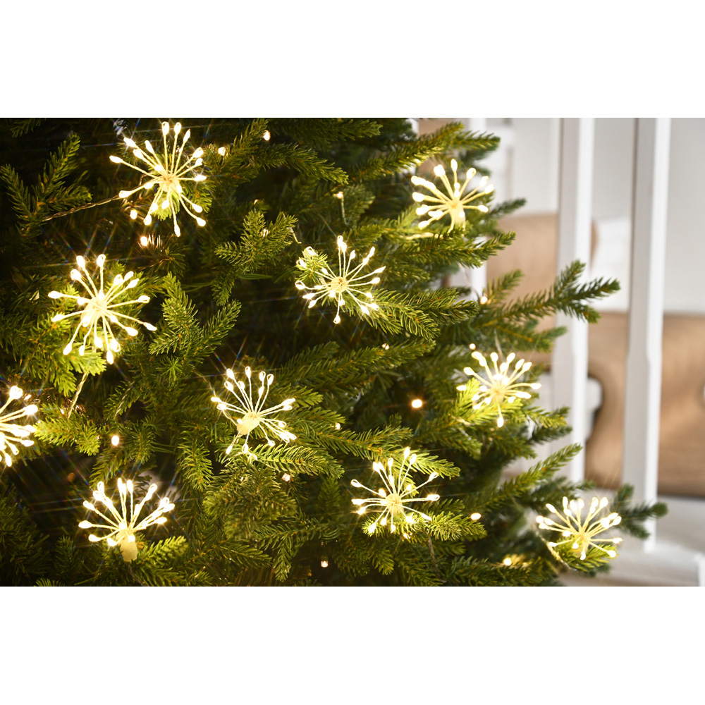 Festive 200 Warm White LED Starburst Lights Image 2