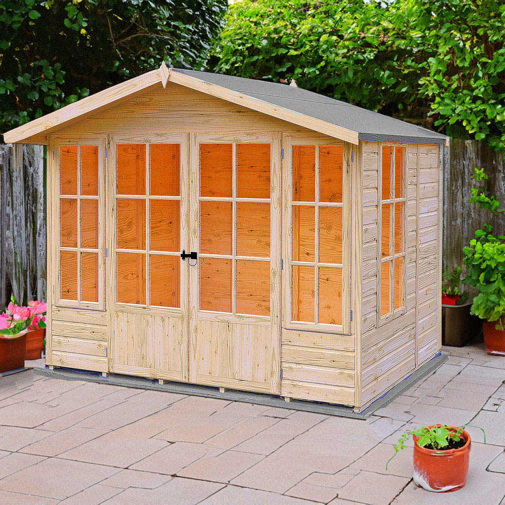 Shire Delmora 8 x 6ft Apex Garden Summerhouse Image 2