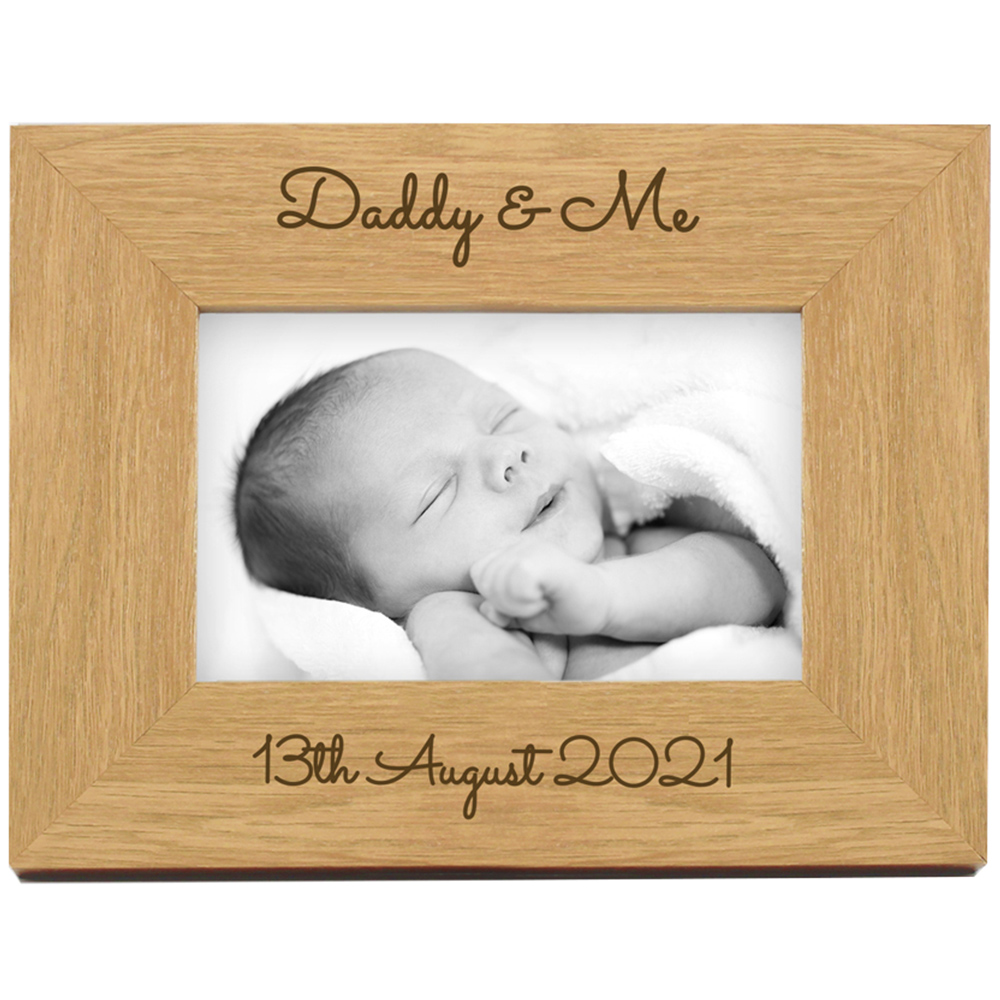 Personalised Memento Wooden Personalised Free Text Photo Frame 6 x 4 inch Image 1