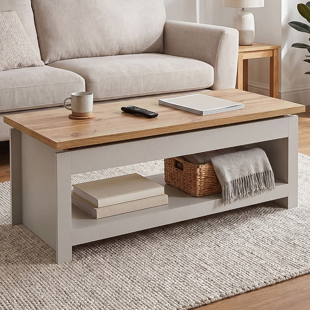 VIDA DESIGNS Arlington Grey Sliding Top Coffee Table Image 1