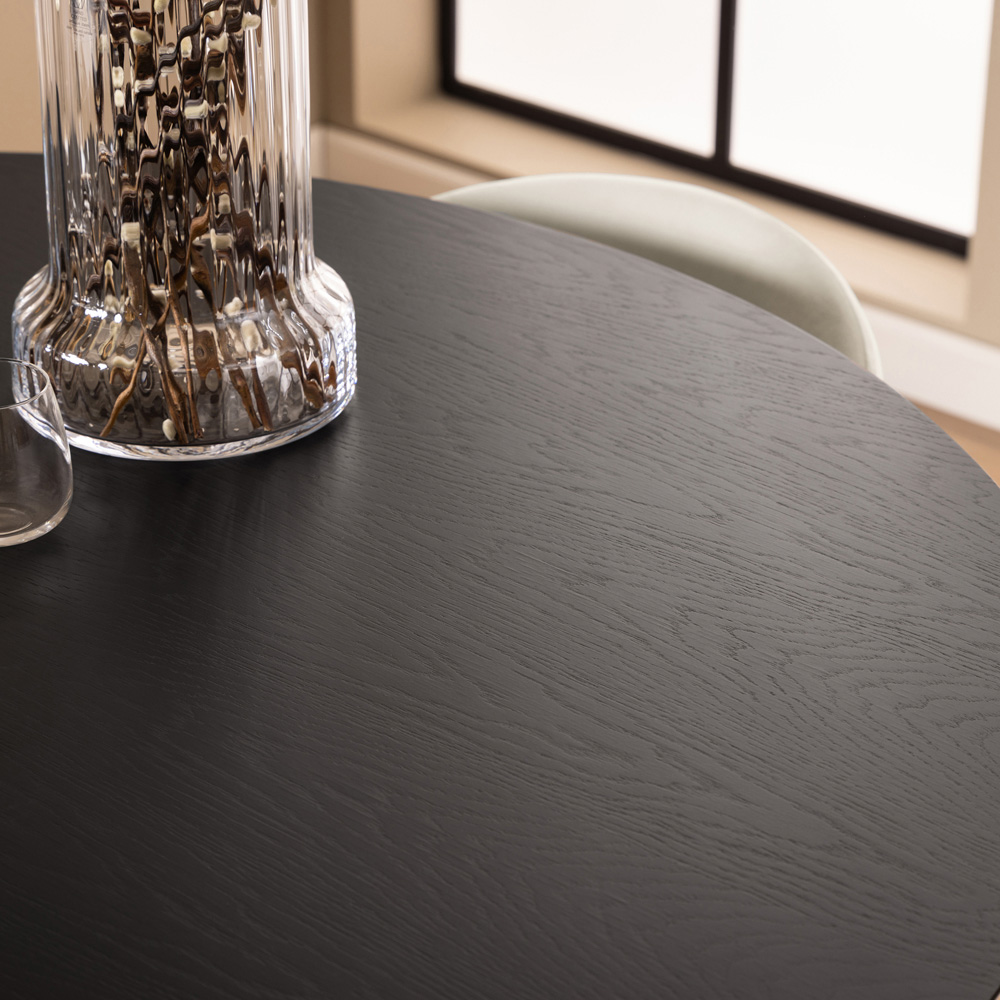 Florence Roxby Round Dining Table Black Image 5