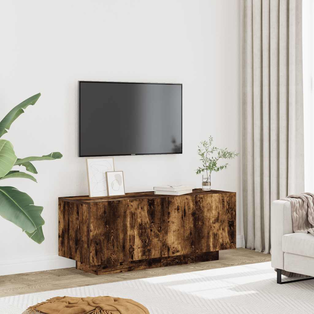 vidaXL 2 Door Smoked Oak TV Cabinet Image 3
