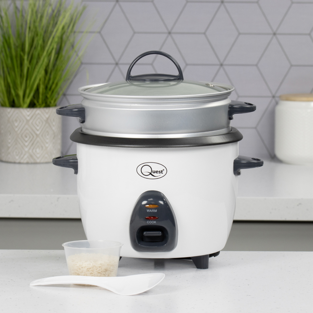 Quest 3 in 1 White 1L Rice Cooker and Steamer 400W Image 4
