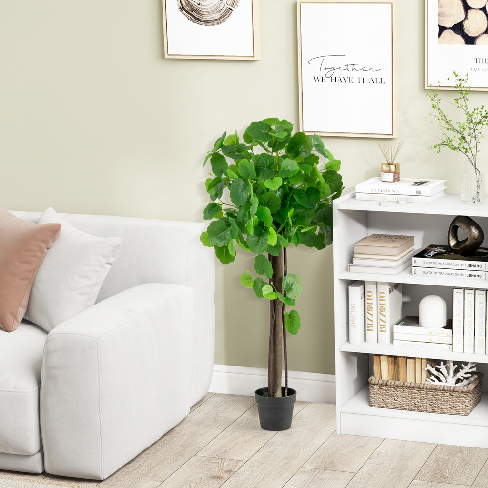 Costway Crab Apple Tree Artificial Plant In Pot 3.6ft Image 2