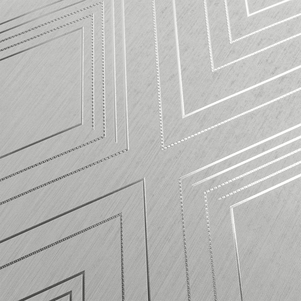 Muriva Alea Grey and Silver Wallpaper Image 4