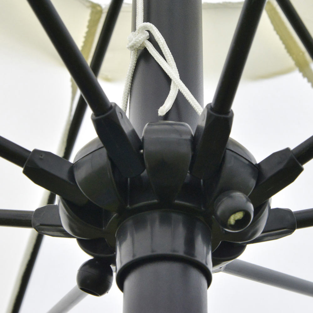 Outsunny Cream White Crank and Tilt Parasol 2.65m Image 3