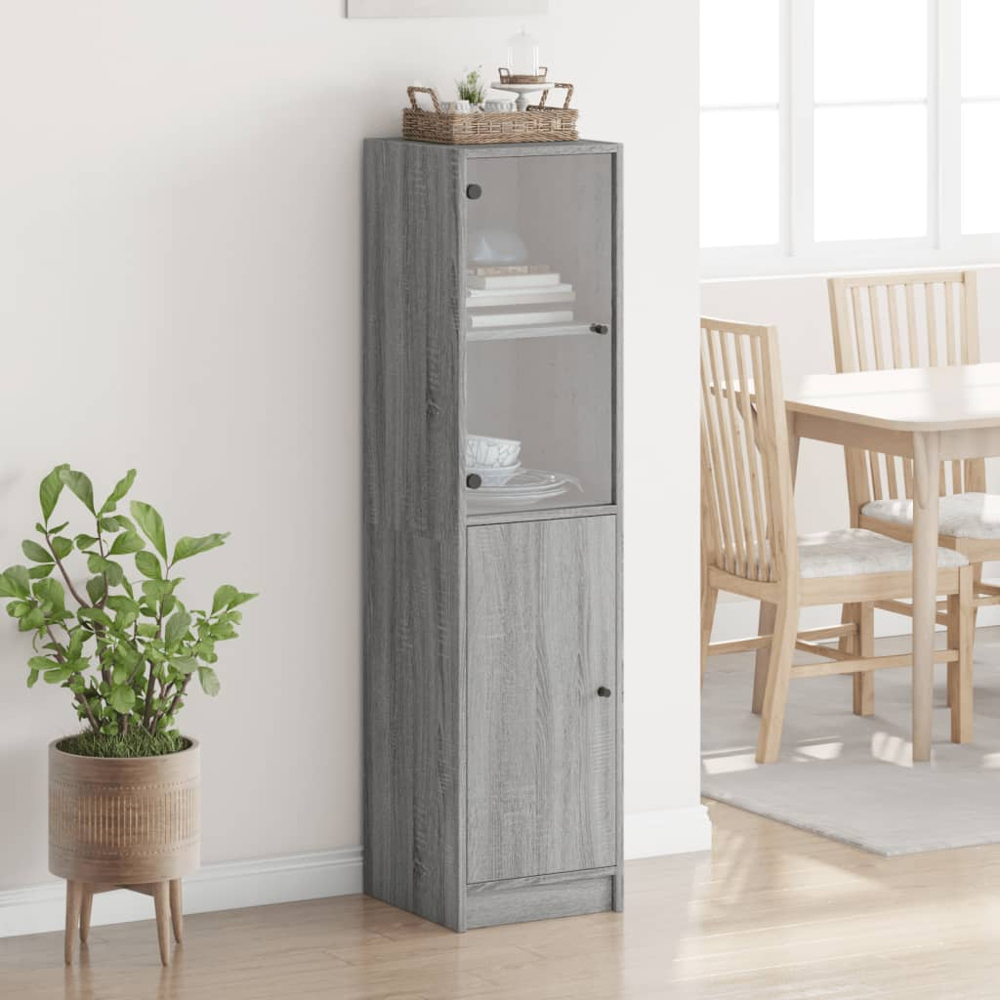 vidaXL 2 Door Grey Sonoma Highboard Image 3