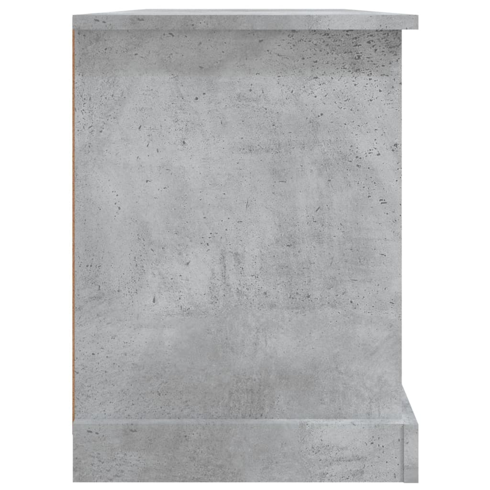vidaXL 2 Drawer 4 Shelf Concrete Grey TV Cabinet Image 7
