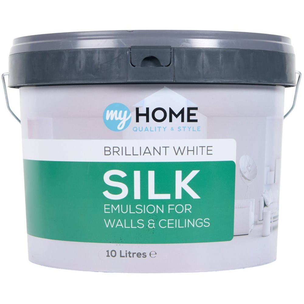 My Home Silk Emulsion Paint 10L Brilliant White Image 2