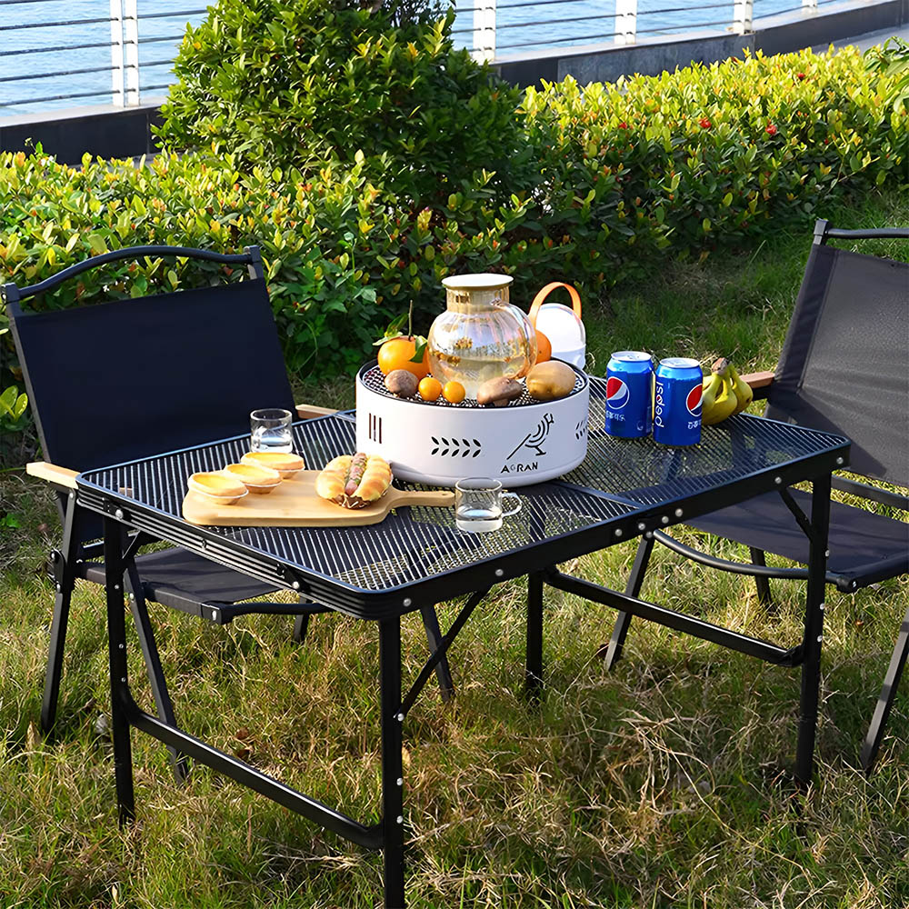 Living and Home Black Outdoor Multi Functional Folding Camping Table 90 X 60cm Image 8