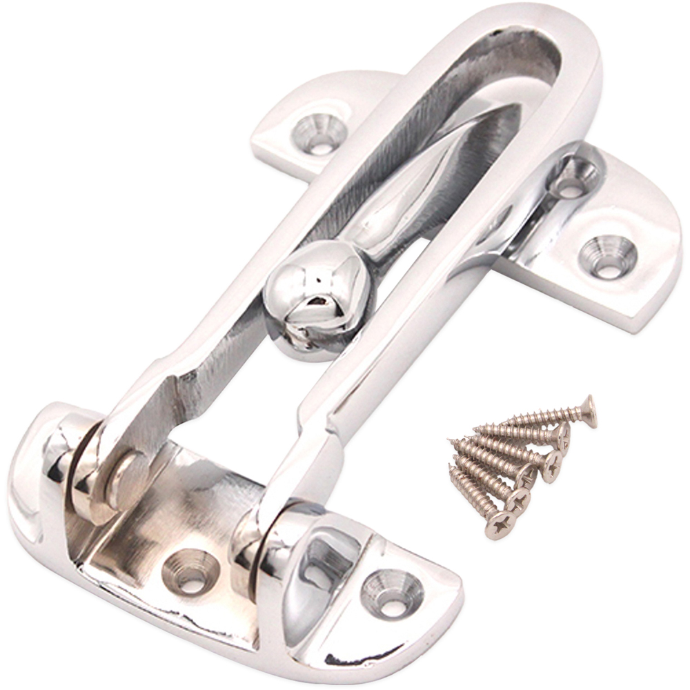 Spira Brass Polished Chrome Door Guard Image 4
