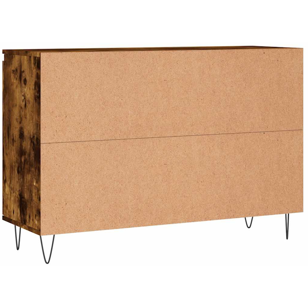 vidaXL 2 Door 2 Drawer Smoked Oak Sideboard Image 8