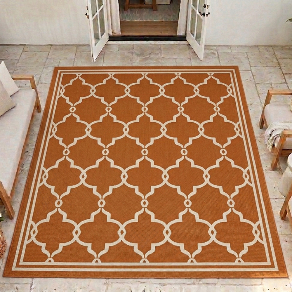 Portland Rugstyle Terracotta Spanish Tile Rug 200 x 290cm Image 1