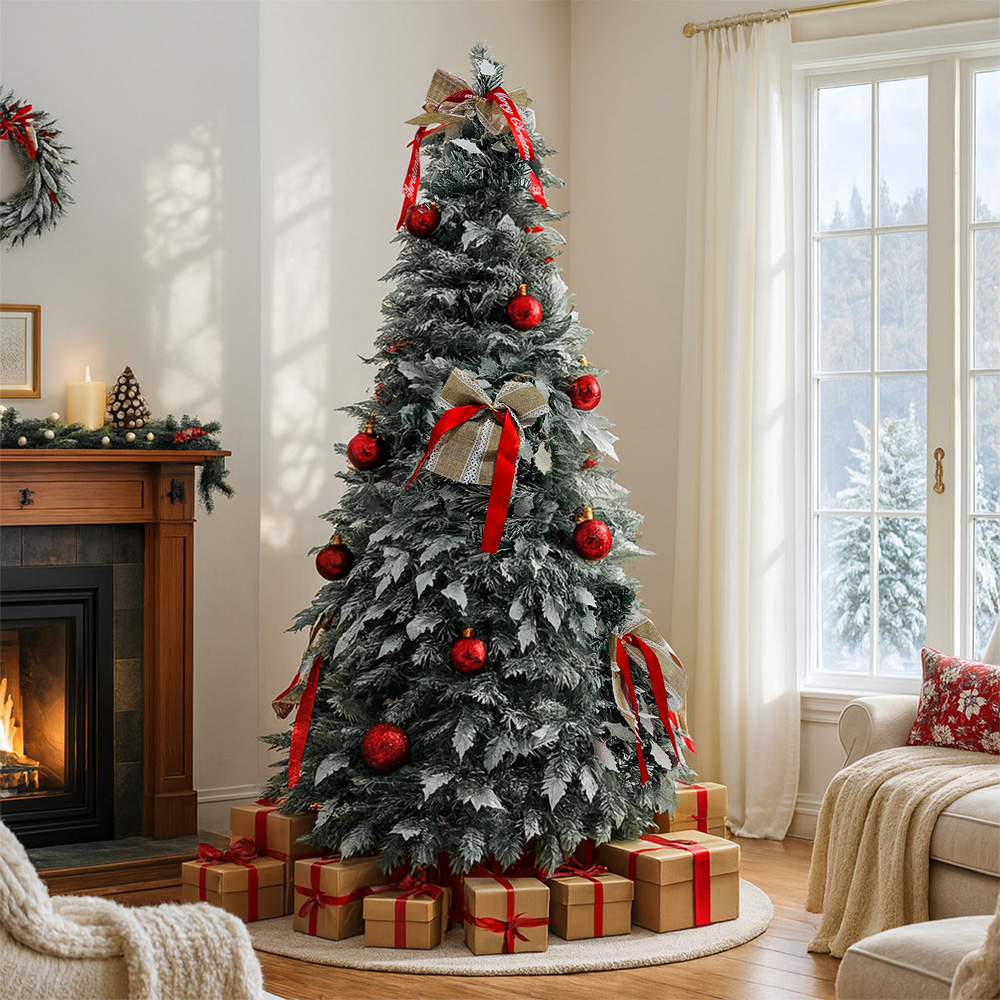 Noel Square Warm White LED Fully Decorated Xmas Tree 5.9ft Image 2