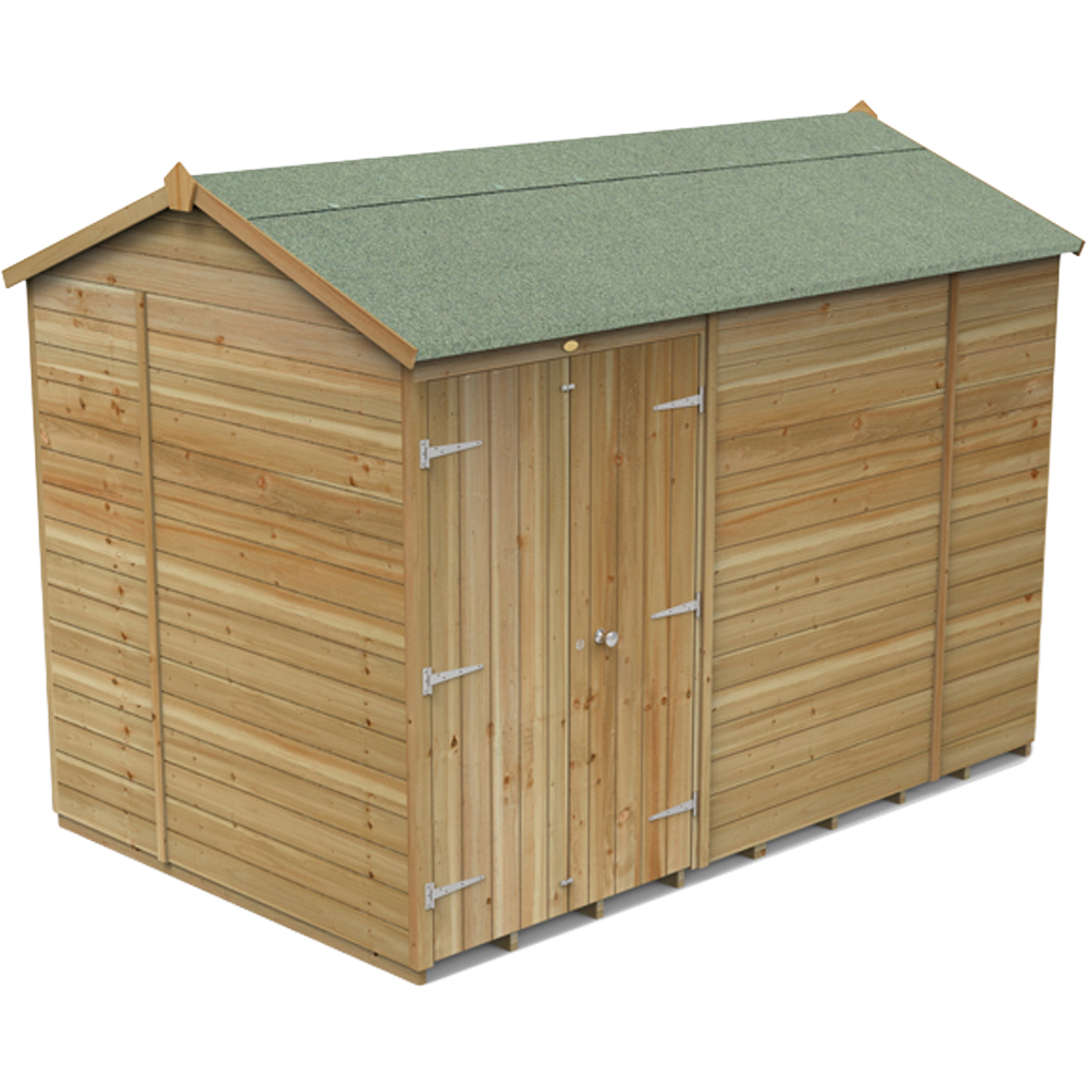 Forest Garden Timberdale 10 x 6ft Tongue and Groove Reverse Apex Garden Shed Image 1