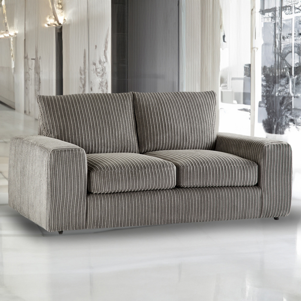 Portland Luciana Luxury 2 Seater Charcoal Jumbo Cord Sofa Image 1