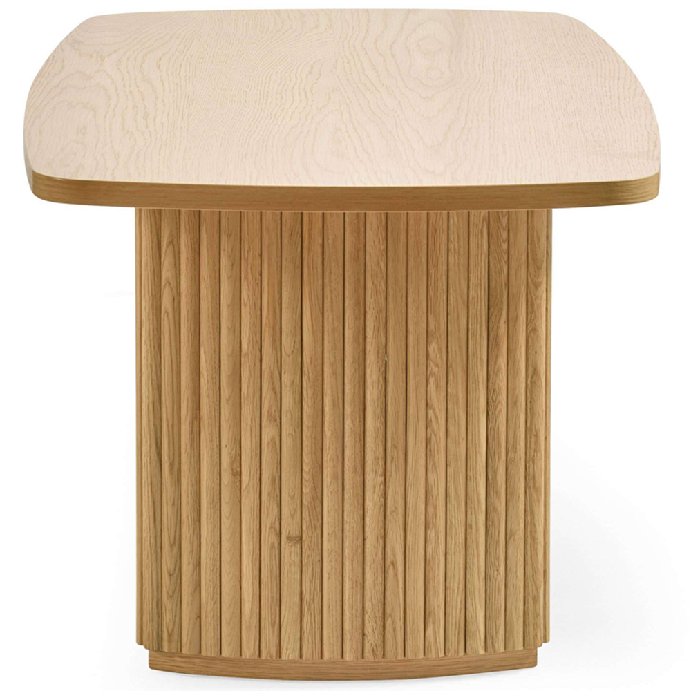 Julian Bowen Louis Light Oak Effect Fluted Compact Coffee Table Image 4